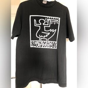 Supreme Keith Haring Black Tee with White Graphic